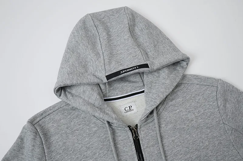 H 6063 C P.company. Side pocket glasses decoration autumn and winter New Arrival cardigan zipper terry sweatshirt jacket Color: Black White Gray Army Green Navy Blue Sizes: M-XXL Item No.: H 6063